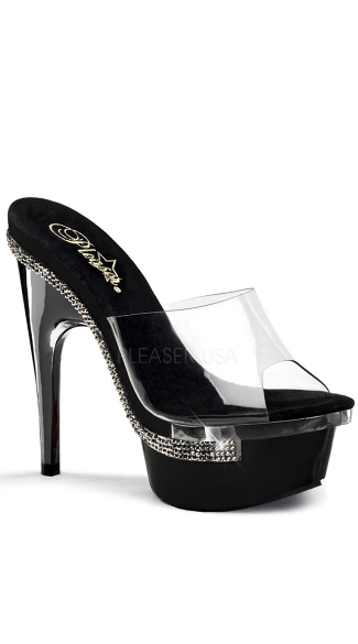 6\" Heel, 2\" R/s Embellished Pf Slide