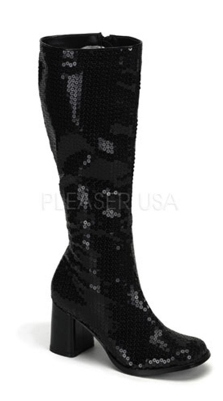 sequin biker boots