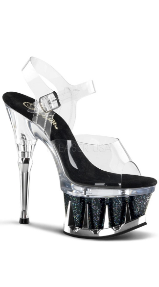 6 1/2\" Heel, 2 3/4\" Pf Ankle Strap Sandal
