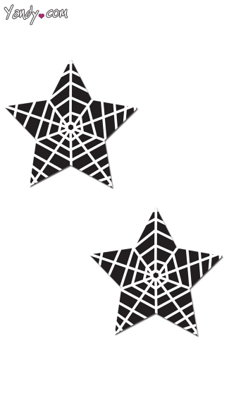 Black Web Star Pasties