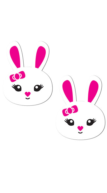 White and Pink Bunny Pasties, bunny pasties - Yandy.com