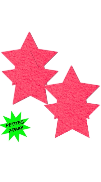 Small Neon Pink Star Pasties, Neon Pink Star Pasties, Hot Pink Pasties