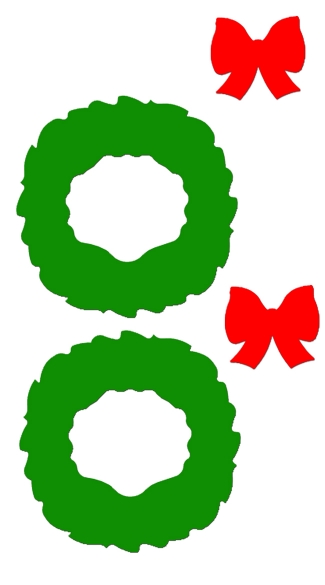 Green Wreath Peek a Boo Pasties, Open Nipple Pasties, Christmas Pasties