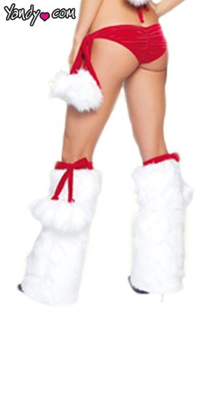 Pom Pom Leg Warmers, Faux Fur Legwarmers, White Legwarmers