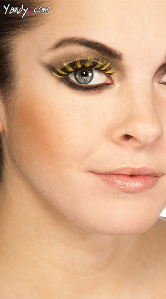 Yellow and Black Fake Eylashes