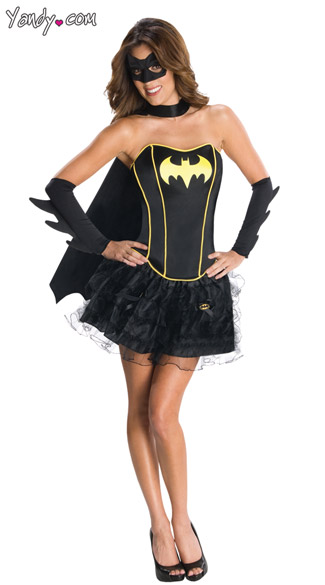 Sexy Batgirl Corset Costume
