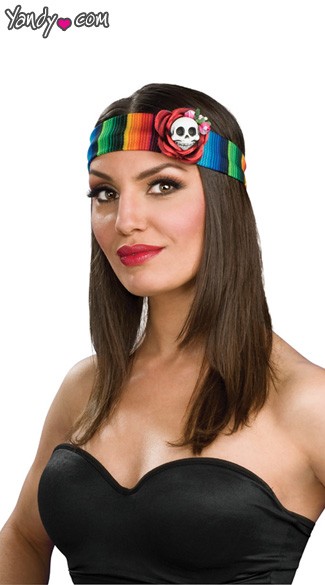 Serape Headband, Rainbow Headband, Costume Headband