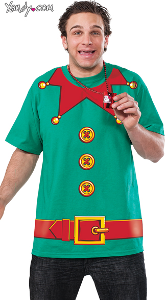 Men\'s Elf Shirt, Elf Costume Shirt, Christmas Shirt