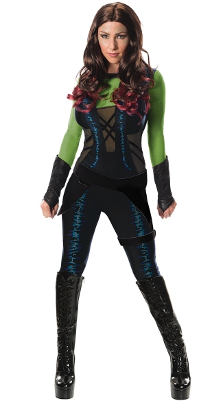 Gamora Costume, Gamora Halloween Costumes, Womens Guardian of the Galaxy Costume