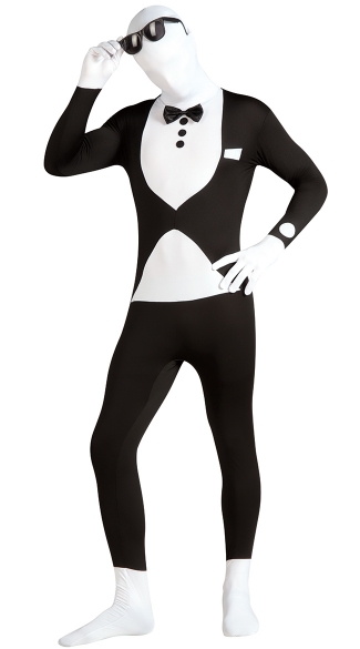 Men\'s Tuxedo Morphsuit Costume, Tuxedo 2nd Skin Suit