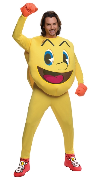 Mens Pacman Costume, Mens Video Game Costume, Big Pac Man Costume, Arcade Game Costume