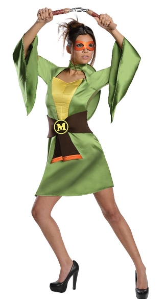 TMNT Michelangelo Kimono Costume, Teenage Mutant Ninja Turtles Michelangelo Costume, TMNT Michelangelo Costume