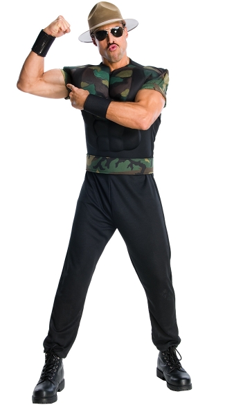 Sgt. Slaughter Costume, GI Joe Slaughter Costume, Camouflage Sgt. Slaughter Costume