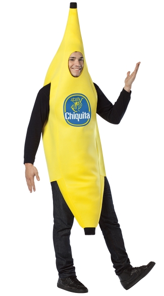 Chiquita Banana Costume, Men\'s Fruit Costume, Men\'s Banana Costume