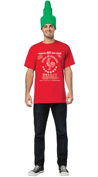 Sriracha Tee Kit, Fleece Sriacha Costume, Red Hot Sriacha Hoodie Costume