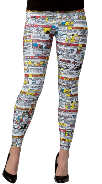 Bazooka Leggings, Comic Book Leggings, Patterned Leggings
