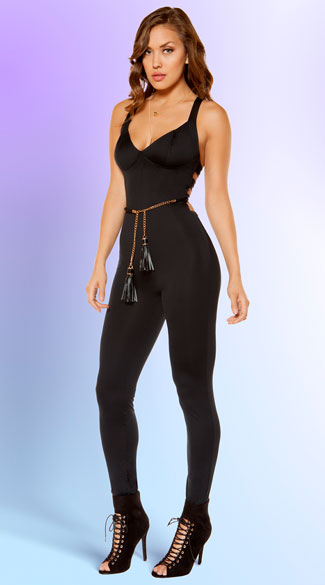 Strappy Back Jumpsuit, Black Jumpsuit, Strappy Jumpsuit