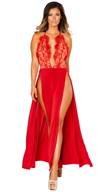 Radiant Red Dress, Red Lace Dress - Yandy.com