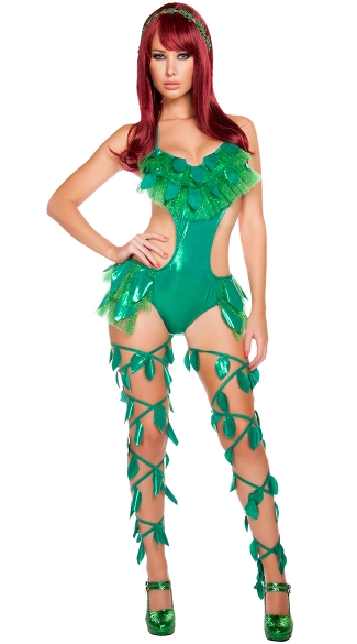 Beautiful Ivy Babe Costume, Sexy Ivy Maiden Costume, Ivy Villain Costume