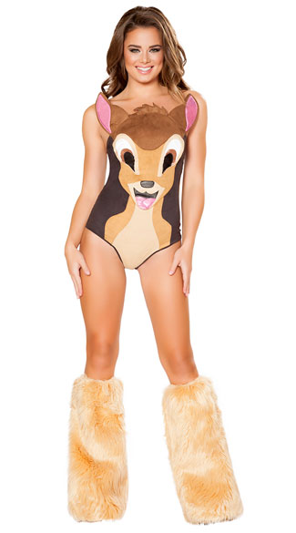 Sweet Deer Romper Costume, Sexy Deer Costume, Sexy Fawn Costume
