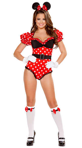 Mousey Delight Costume, Sexy Mouse Costume, Polka Dot Mouse Costume