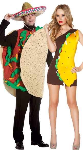 Sexy Taco Couples Costume, Mens Taco Costume, Mens Food Halloween Costume, Sexy Taco Costume, Womens Taco Costume
