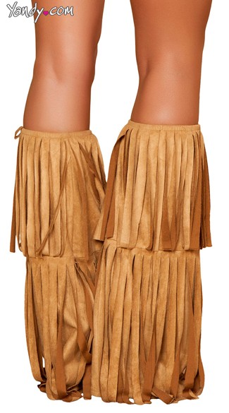 Fringed Leg Warmer, Fringed Costume Leg Warmer, Fringed Knee Highs