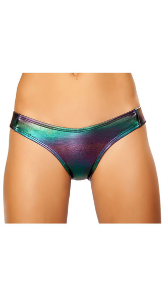 Colorful Denim Booty Shorts, Iridescent Booty Shorts, Scrunch Back Shorts