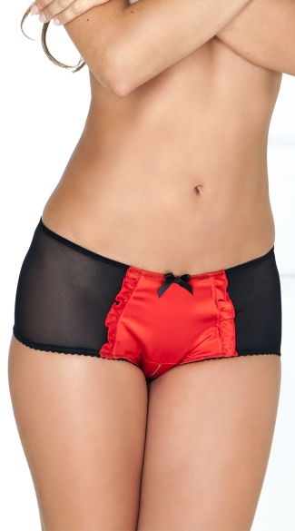Crotchless Tuxedo Panty, Crotchless Panty, Valentines Day Crotchless Lingerie