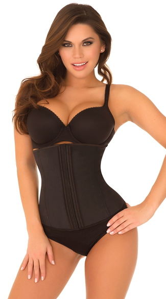 Black Strapless Contour Waist Trainer, Strapless Waist Cincher, Black Waist Trainer