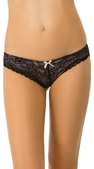 Black Lace Inside Look Bikini Panty, Black Lace Bikini, Black Lace Panty