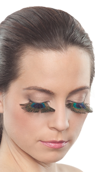 Peacock Eyelashes, Peacock Lashes, Peacock Feather Eye Lashes