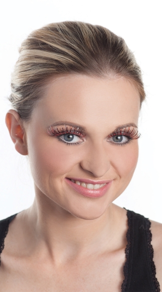 Red Burst Eyelashes, Metallic Red Eyelashes