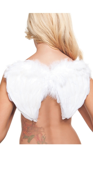 White Mini Wings, Mini White Feather Wings, White Angel Feather Wings