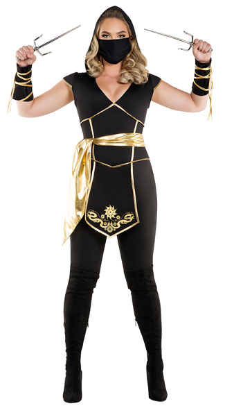 Plus Size Ninja Assassin Costume, plus size sexy ninja assassin costume, plus size ninja costume, sexy plus size ninja costume, plus size assassin costume, plus size sexy assassin costume