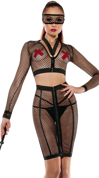 Micro Fishnet Set, Fishnet Lingerie Costume, Sexy Fishnet Lingerie
