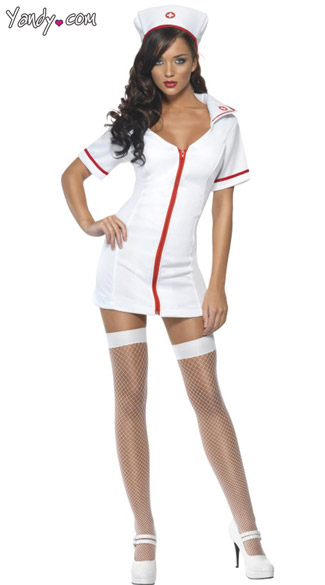 Sexy White Nurse Costume Fever Nurse Costume