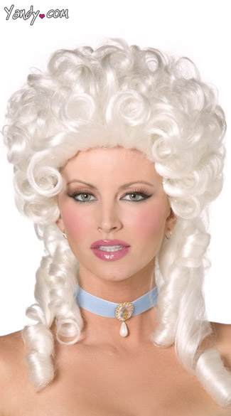 Baroque White Wig, Renaissance Wig, Versailles Wig, Costume Wig, White Costume Wig