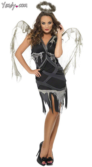 Dark Fallen Angel Costume, Black Angel Costume, Dark Angel Costume