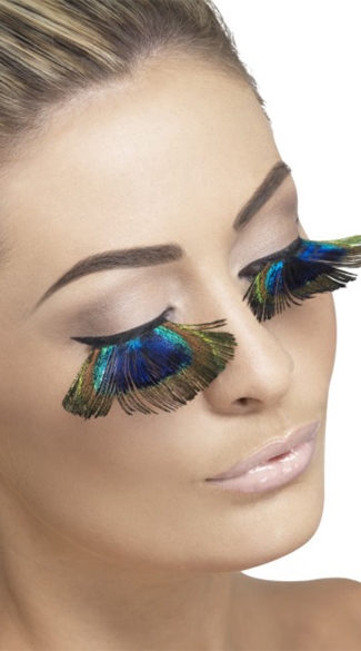 Fever Peacock Eyelashes, Peacock Feather Eyelashes, Peacock Feather Accessories, Peacock Costume Accessories