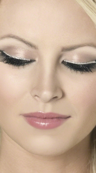 Silver Glitter Diva Eyelashes, Silver Eyelashes, Sexy Eyelashes, Colored Eyelashes