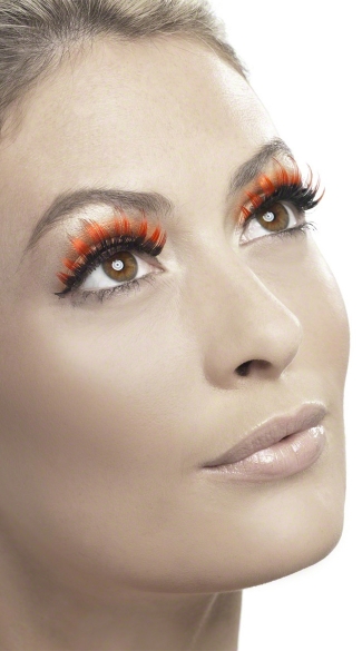 Red and Black Eyelashes with Diamante, Diamond Studded Eyelashes, Sexy Eyelashes, Colored Eyelashes