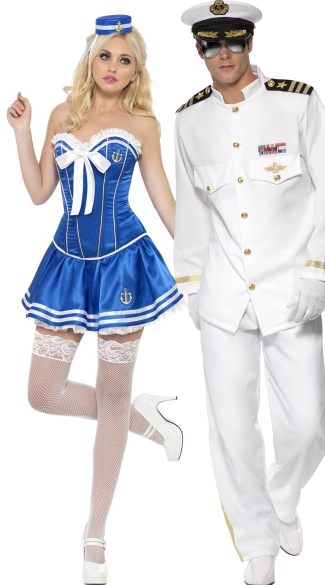 Aye Aye Captain Couples Costume Mens Rock Her Boat Captian Costume