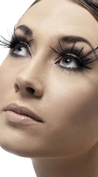 Black Plume Eyelashes, Black Feather Lashes, Feather Plume Lashes