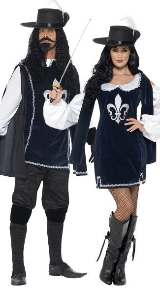 Musketeers Couples Costume, Men\'s Musketeer Costume, Men\'s Medieval Costume, Men\'s Character Costume, Sexy Musketeer Costume, Sexy Medieval Costume, Sexy Warrior Costume
