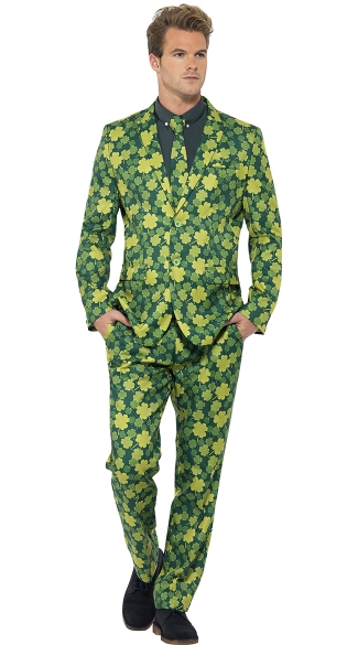 Men\'s Shamrock Suit, Men\'s St. Patrick\'s Day Costume, Leprechaun Costume
