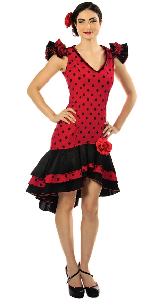 Spanish Dancer Costume, Senorita Halloween Costume, Western Dancer Costume