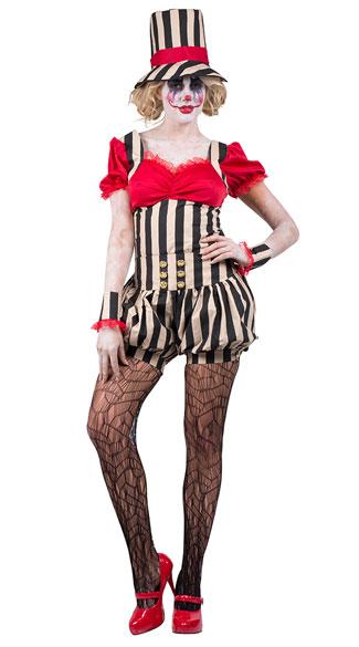 Psycho Circus Clown Costume, Sexy Clown Costume, Scary Clown Costume