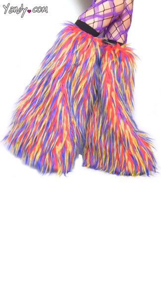 Orange, Red and Blue Confetti Legwarmers