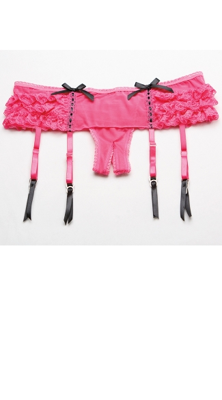 Strap Me Down Open Crotch Gartini, Open Crotch Garter Panty